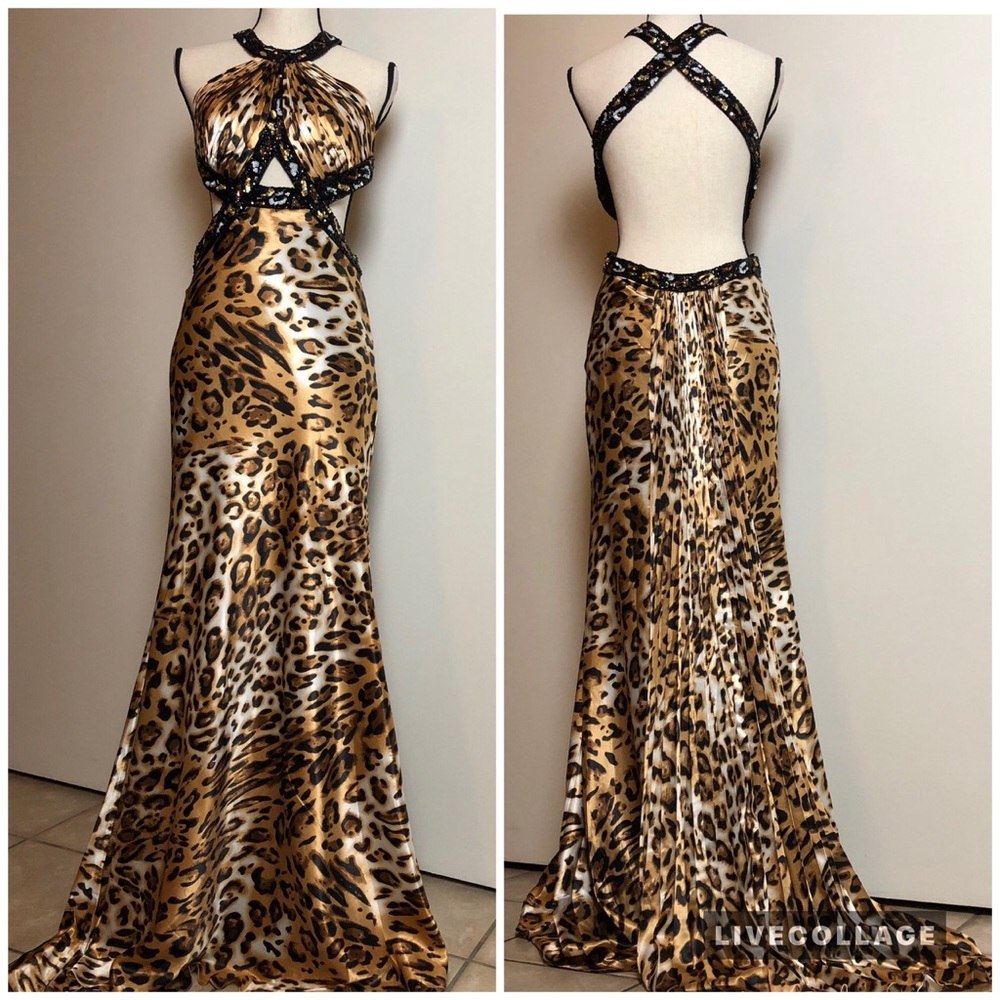 Leopard Evening Gown in Size 6